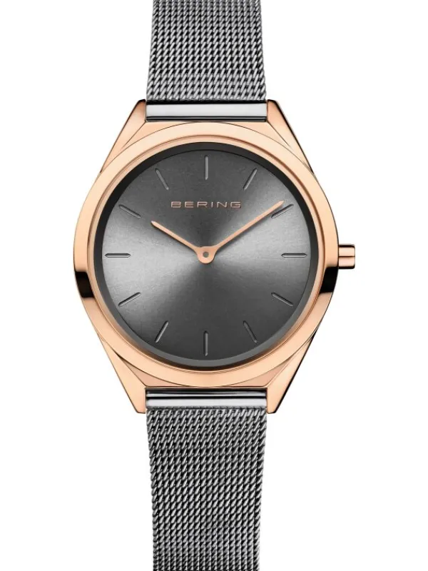 BERING Damenuhren-Armbanduhr mit Milanaise Armband ultra slim 17031-369