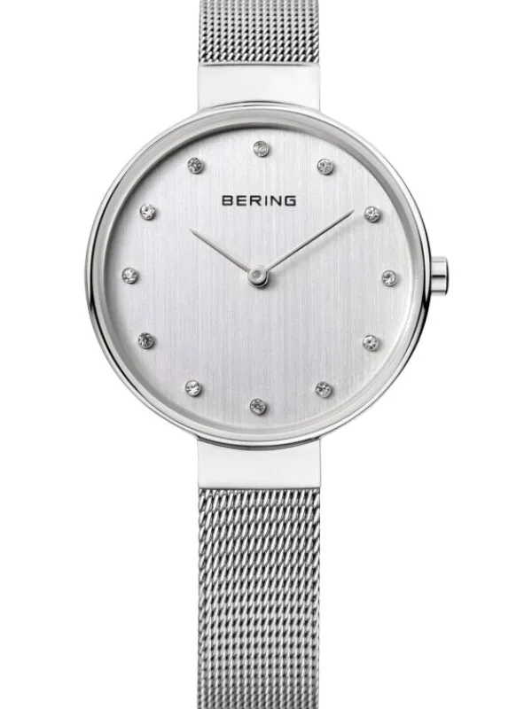 BERING Damenuhren-Armbanduhr mit Milanesearmband 12034-000