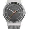 BERING Herrenuhren-Armbanduhr mit Milanesearmband 11938-007