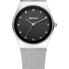BERING Damenuhren-Armbanduhr mit Milanaise Armband 12927-002