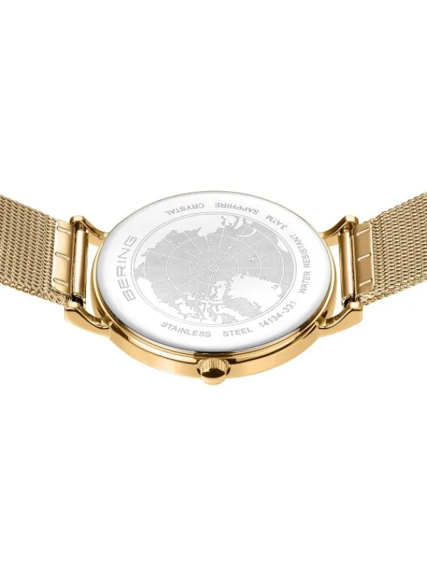 BERING Damenuhren-Armbanduhr mit Milanesearmband 14134-331