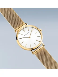 BERING Damenuhren-Armbanduhr mit Milanesearmband 14134-331