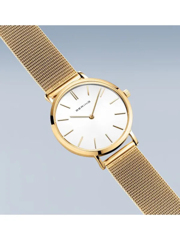 BERING Damenuhren-Armbanduhr mit Milanesearmband 14134-331