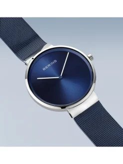 BERING Herrenuhren | Damenuhren-Armbanduhr mit Milanesearmband 14539-307