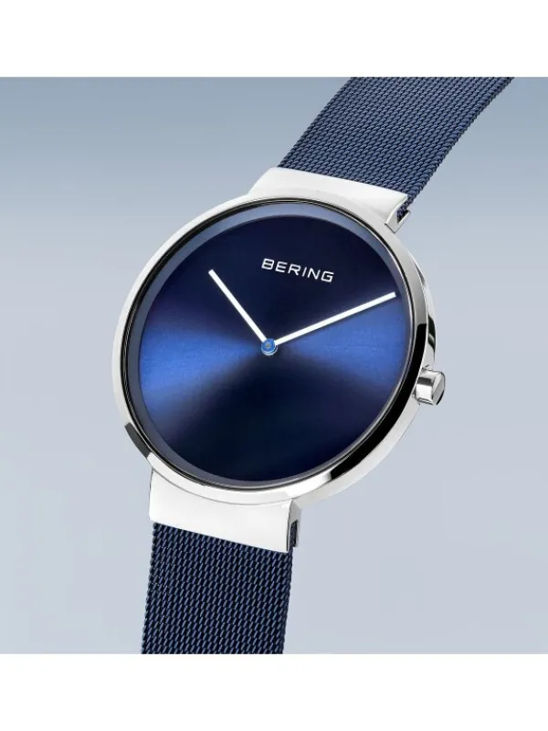 BERING Herrenuhren | Damenuhren-Armbanduhr mit Milanesearmband 14539-307