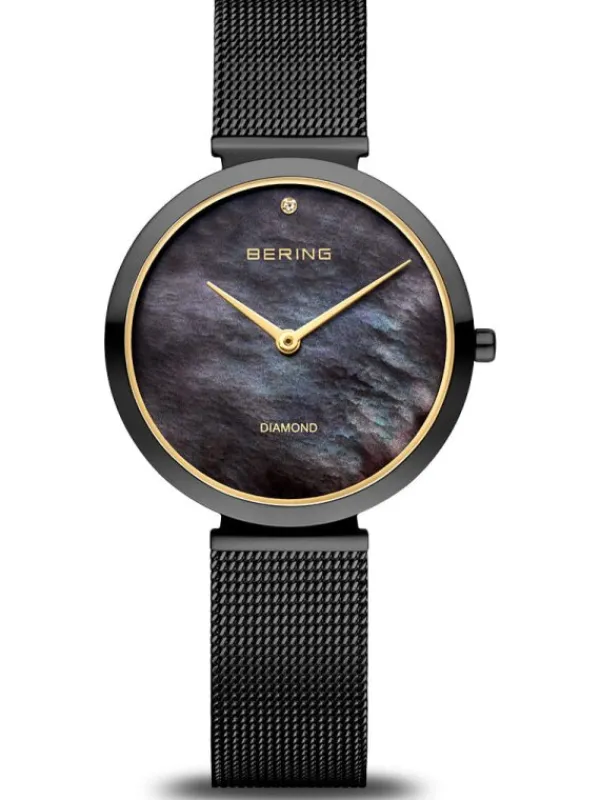 BERING Damenuhren-Classic Diamond schwarz 18132-132