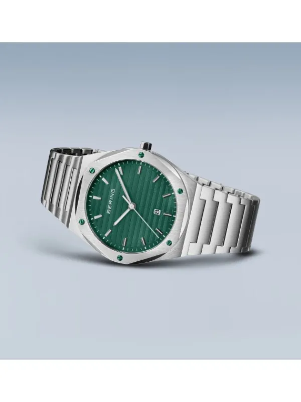 BERING Herrenuhren-Classic gebürstet Grün 19742-708