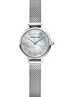 BERING Damenuhren-Classic silber mit Perlmutt-Zifferblatt 11022-004