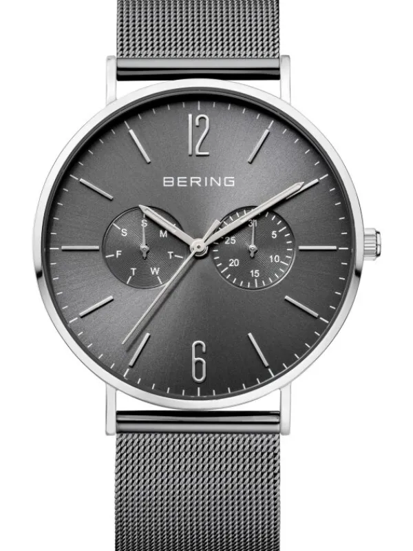 BERING Herrenuhren-Multifunktionsuhr mit Milanaise Armband 14240-308