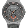 BERING Herrenuhren-Multifunktionsuhr mit Milanaise Armband Grau 33441-377