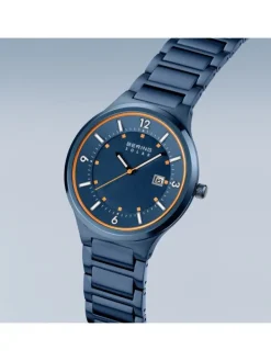 BERING Herrenuhren-Slim Solar blau 14442-797