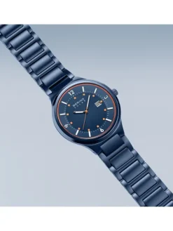 BERING Herrenuhren-Slim Solar blau 14442-797
