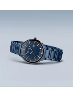 BERING Herrenuhren-Slim Solar blau 14442-797
