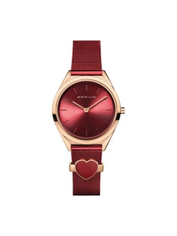 BERING Damenuhren-Ultra Slim Valentine 17031-363-GWP