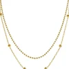 Boccia Titanium Halsketten + Collier-COLLIER Doppelkette Titan goldf. 08066-02
