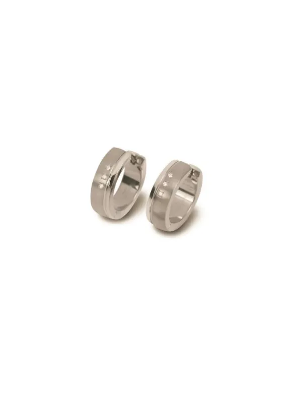 Boccia Titanium Ohrschmuck-CREOLE 16mm Titan Brillant 0539-13