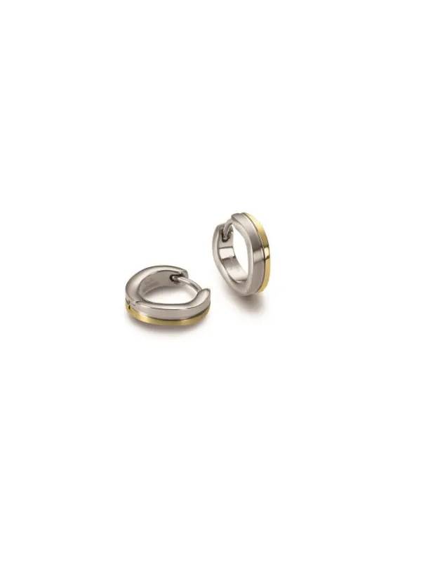 Boccia Titanium Ohrschmuck-CREOLE Titan Bicolor 0563-02