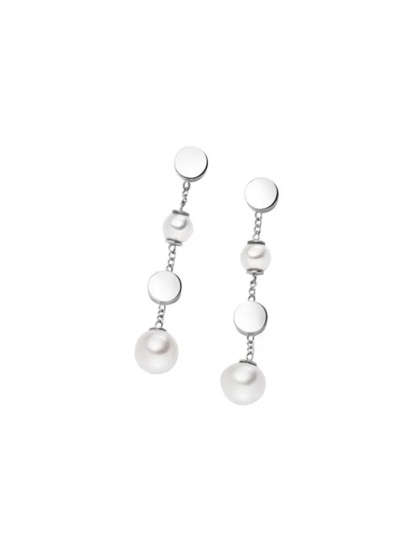 Boccia Titanium Ohrschmuck-Ohrhänger Titan Plättchen Perlen 5088-01