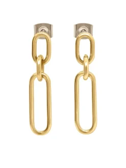 Boccia Titanium Ohrschmuck-Ohrhänger Titan Glieder goldf. 05069-02