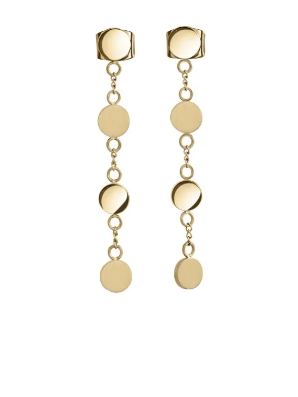 Boccia Titanium Ohrschmuck-Ohrhänger Titan Plättchen goldf. 05063-02