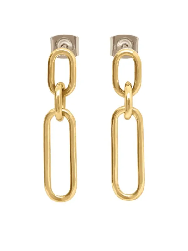 Boccia Titanium Ohrschmuck-Ohrhänger Titan Glieder goldf. 05069-02