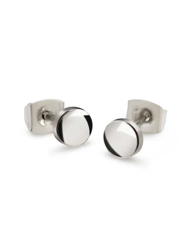 Boccia Titanium Ohrschmuck-Ohrstecker Titan rund 05064-01