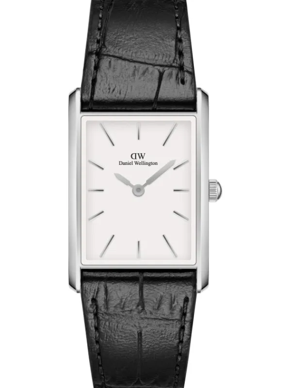 Daniel Wellington Damenuhren-Bound 35 mm Black Crocodile Silver DW00100697