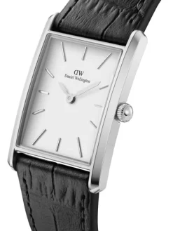 Daniel Wellington Damenuhren-Bound 35 mm Black Crocodile Silver DW00100697