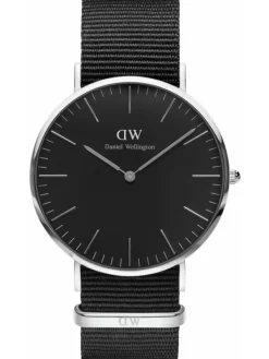 Daniel Wellington Herrenuhren-Cl. Bl Cornwall silberf. 40 mm DW00100149