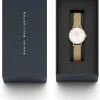 Daniel Wellington Damenuhren-Petite Lumine Kristall Perlmutt Weiß 28mm DW00100662