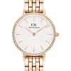 Daniel Wellington Damenuhren-Petite Lumine Kristall Weiß rosé 28mm DW00100666