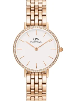 Daniel Wellington Damenuhren-Petite Lumine Kristall Weiß rosé 28mm DW00100666