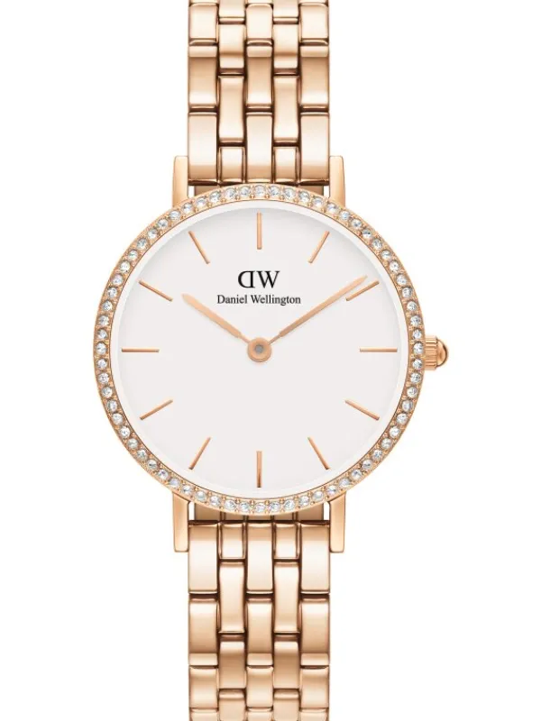 Daniel Wellington Damenuhren-Petite Lumine Kristall Weiß rosé 28mm DW00100666
