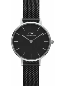 Daniel Wellington Damenuhren-Petite Ashfield silv. 28mm black DW00100246