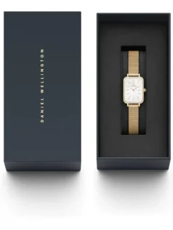Daniel Wellington Damenuhren-Quadro Lumine 20x26 Bezel Evergold Mop DW00100668