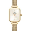 Daniel Wellington Damenuhren-QUADRO MINI Evergold Champagne DW00100656