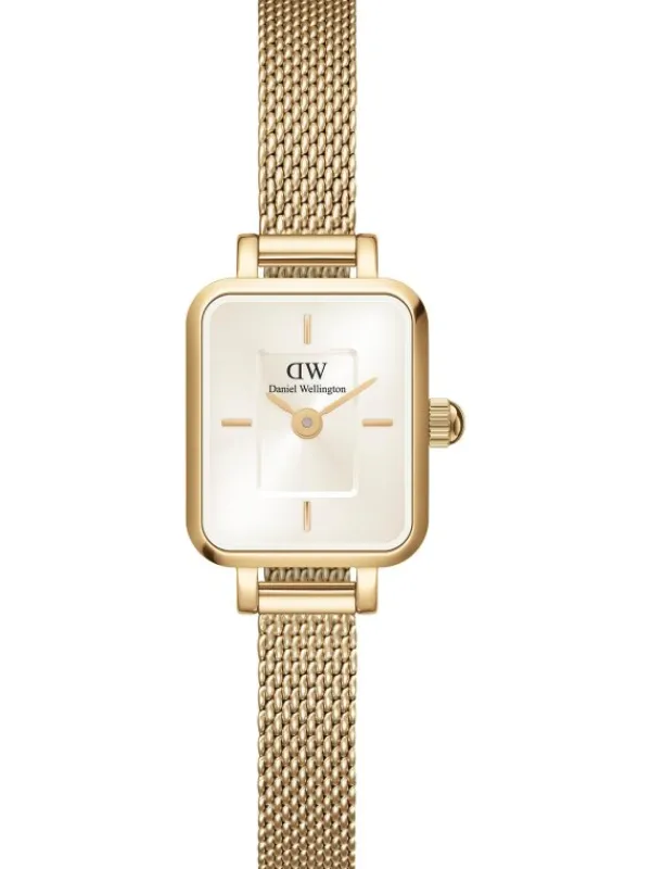 Daniel Wellington Damenuhren-QUADRO MINI Evergold Champagne DW00100656