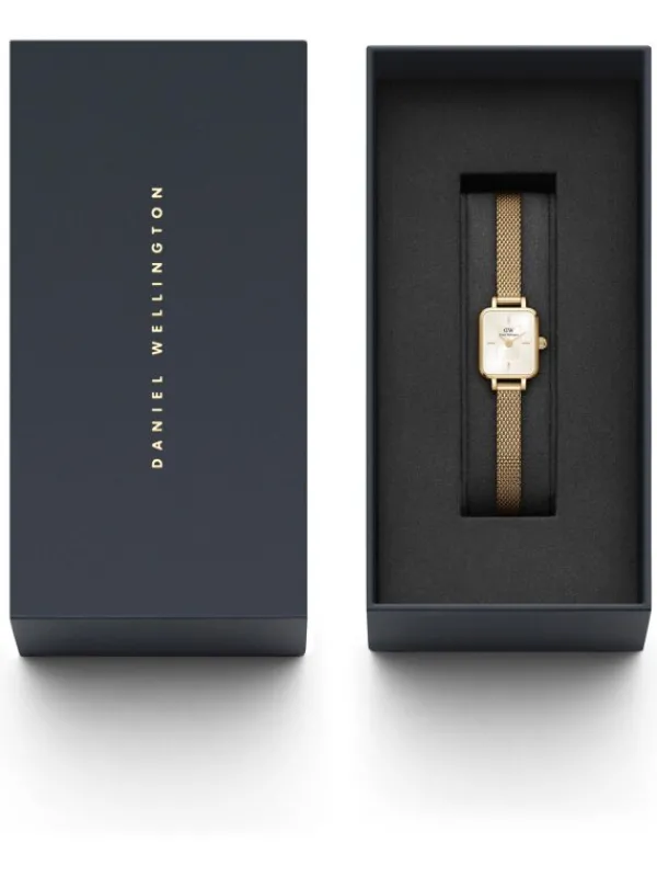 Daniel Wellington Damenuhren-QUADRO MINI Evergold Champagne DW00100656