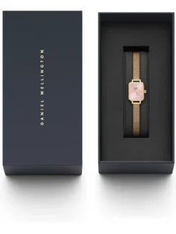 Daniel Wellington Damenuhren-QUADRO MINI Evergold Blush DW00100655