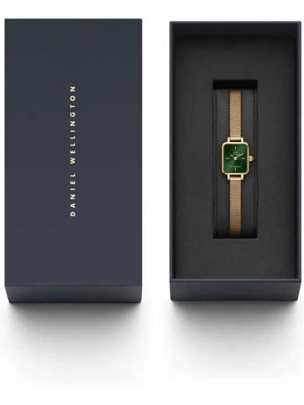 Daniel Wellington Damenuhren-QUADRO MINI Evergold Emerald DW00100653