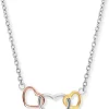 ENGELSRUFER Halsketten + Collier-Ankerkettchen 3 Herzen Silber Tricolor ERN-WITHLOVE-03