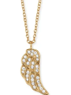 ENGELSRUFER Halsketten + Collier-Ankerkette Flügel Zirkonia plated ERN-LILWING-ZI-G