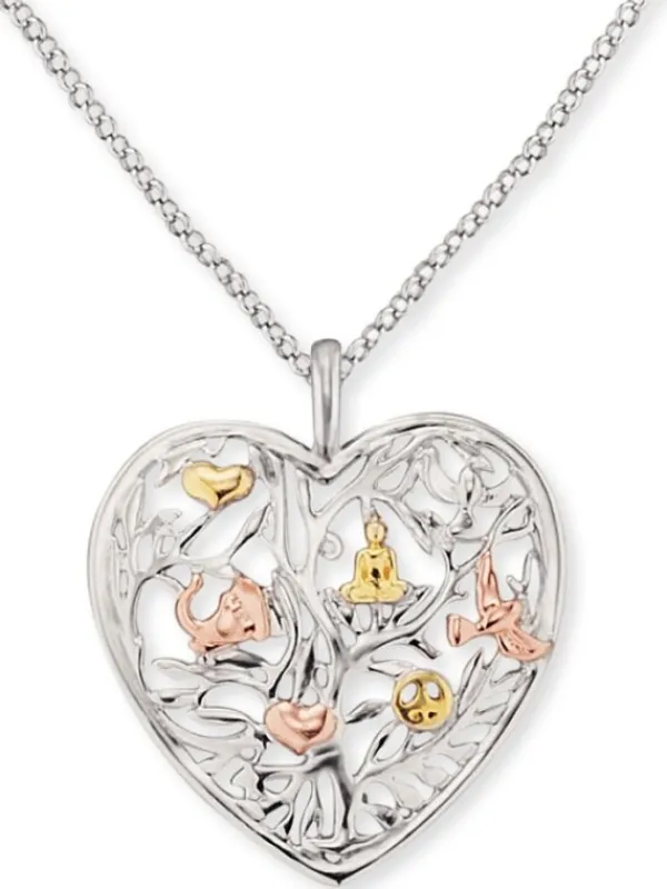 ENGELSRUFER Halsketten + Collier-Ankerkette Lebensbaum Herz ERN-HEARTTREE-TRICO
