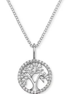 ENGELSRUFER Halsketten + Collier-Ankerkette Lebensbaum Zirkonia ERN-LILTREE-ZI
