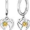 ENGELSRUFER Ohrschmuck-Creole Aloha Herz Bicolor ERE-ALOHAHEART-BI-CR