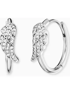 ENGELSRUFER Ohrschmuck-Creole Flügel Silber mit Zirkonia ERE-LILWING-ZI-CR