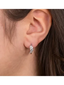ENGELSRUFER Ohrschmuck-Creole Flügel Silber mit Zirkonia ERE-LILWING-ZI-CR