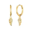 ENGELSRUFER Ohrschmuck-Creole Flying Wings goldfarben mit Zirkonia ERE-FLYWING1-ZI-G-CR