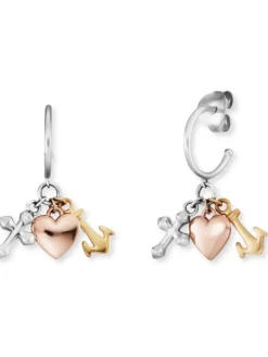 ENGELSRUFER Ohrschmuck-Creole Glaube, Liebe & Hoffnung Tricolor ERE-FLH-TRICO-CR