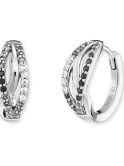 ENGELSRUFER Ohrschmuck-Creole Infinity Silber Zirkonia Grau ERE-SHADE-ZIM-CR-16